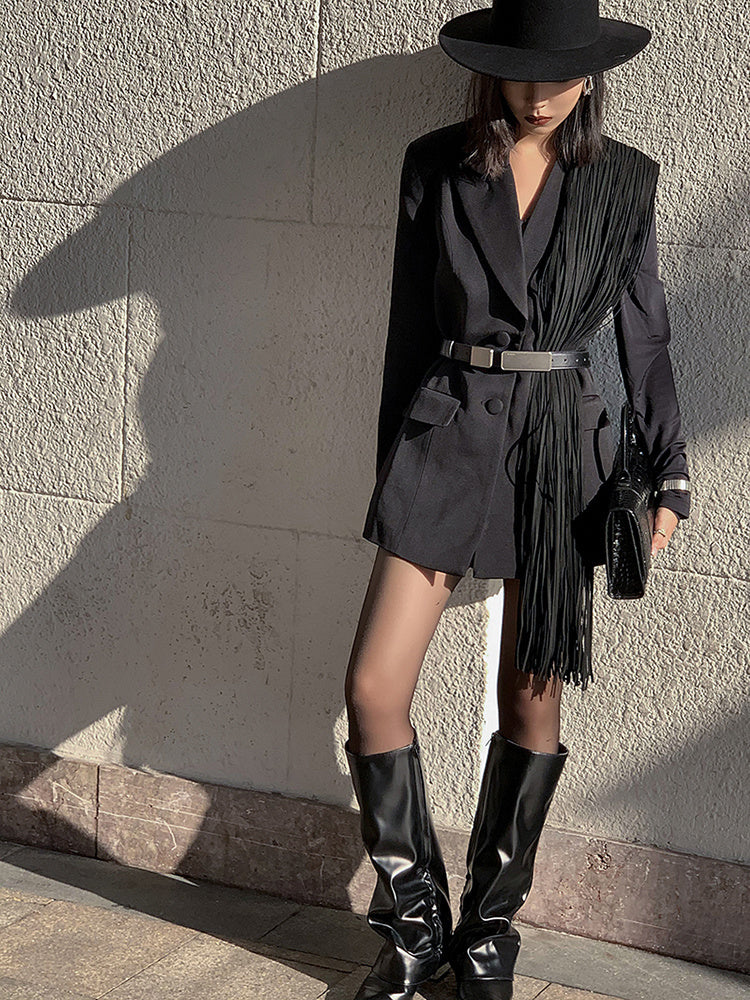 TASSEL BLACK BLAZER