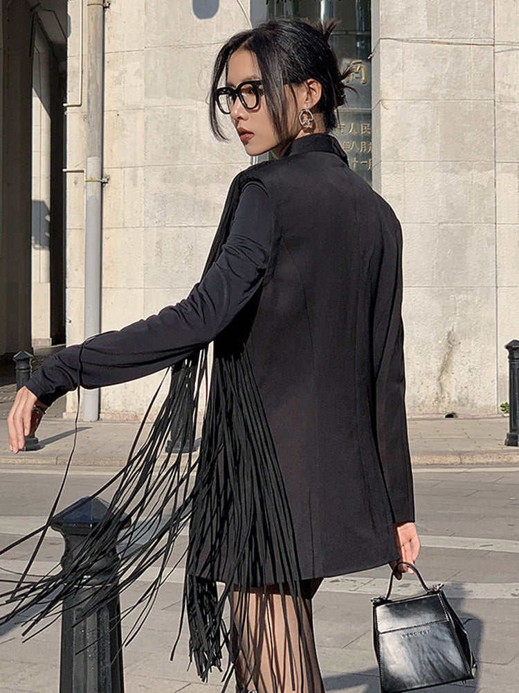 TASSEL BLACK BLAZER