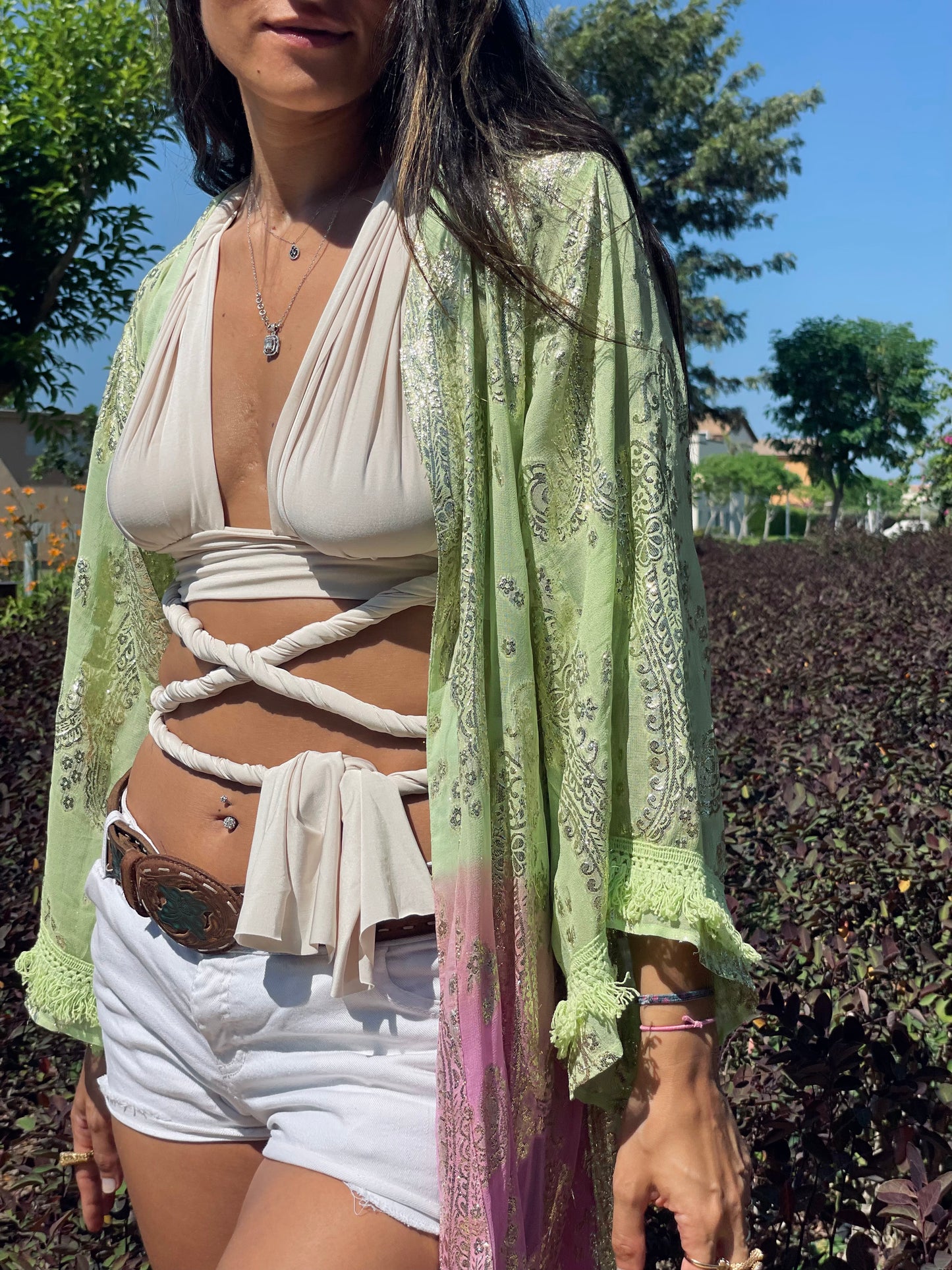 BOHEMIAN BLISS KIMONO - GREEN