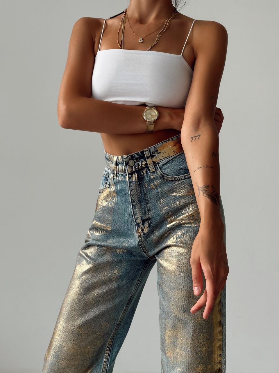 LAYLA METALLIC DENIM
