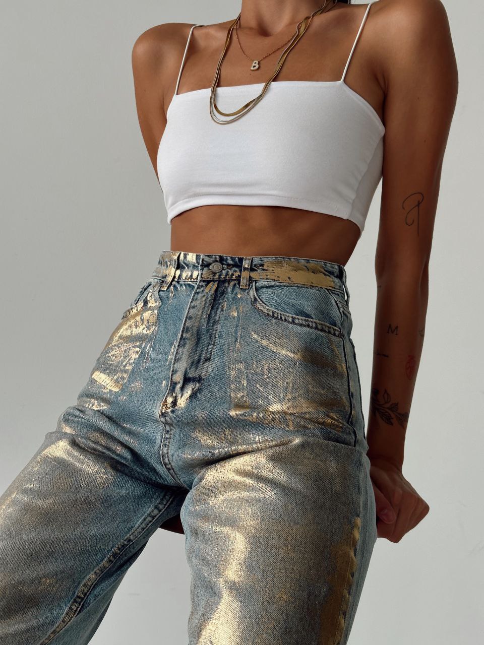 LAYLA METALLIC DENIM