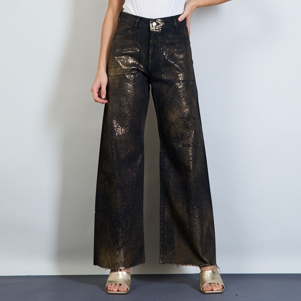 METALLIC BLACK DENIM