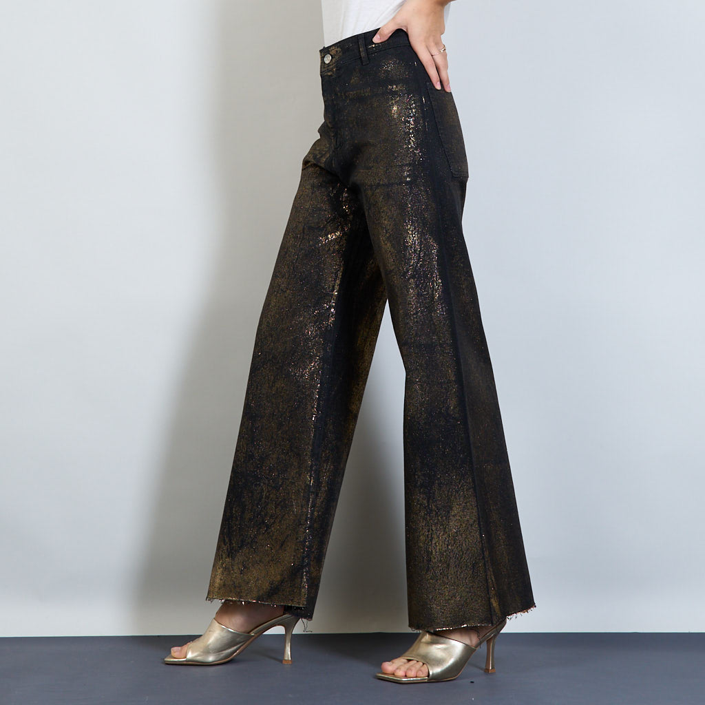 METALLIC BLACK DENIM