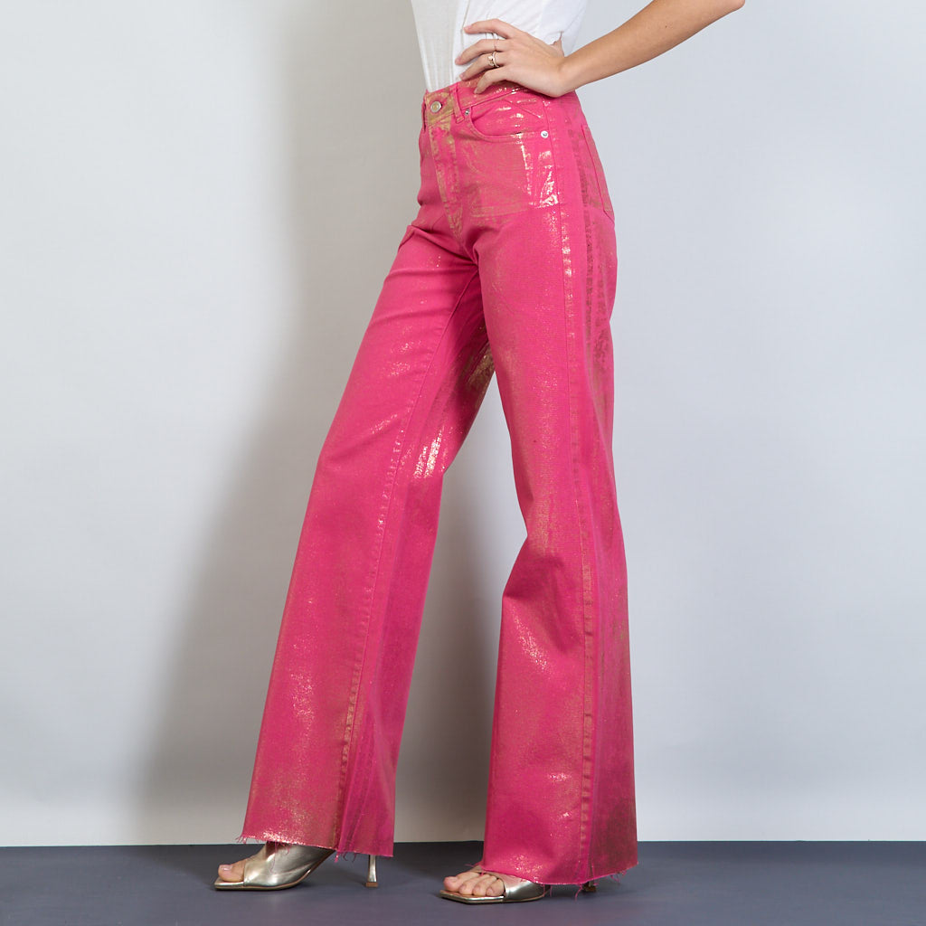 METALLIC PINK DENIM
