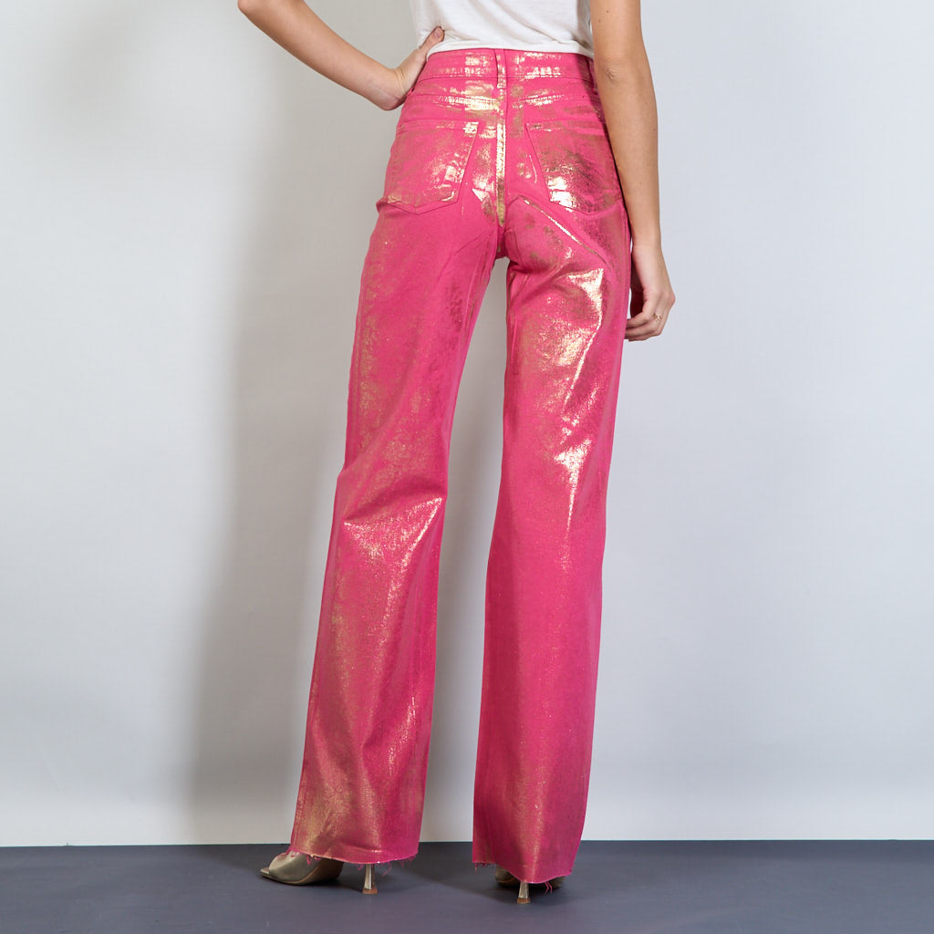 METALLIC PINK DENIM
