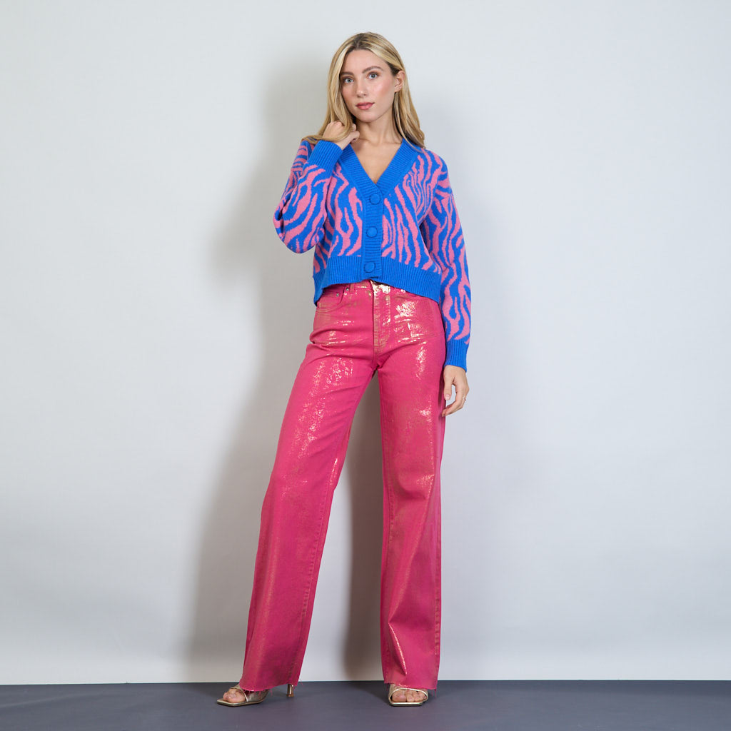 METALLIC PINK DENIM