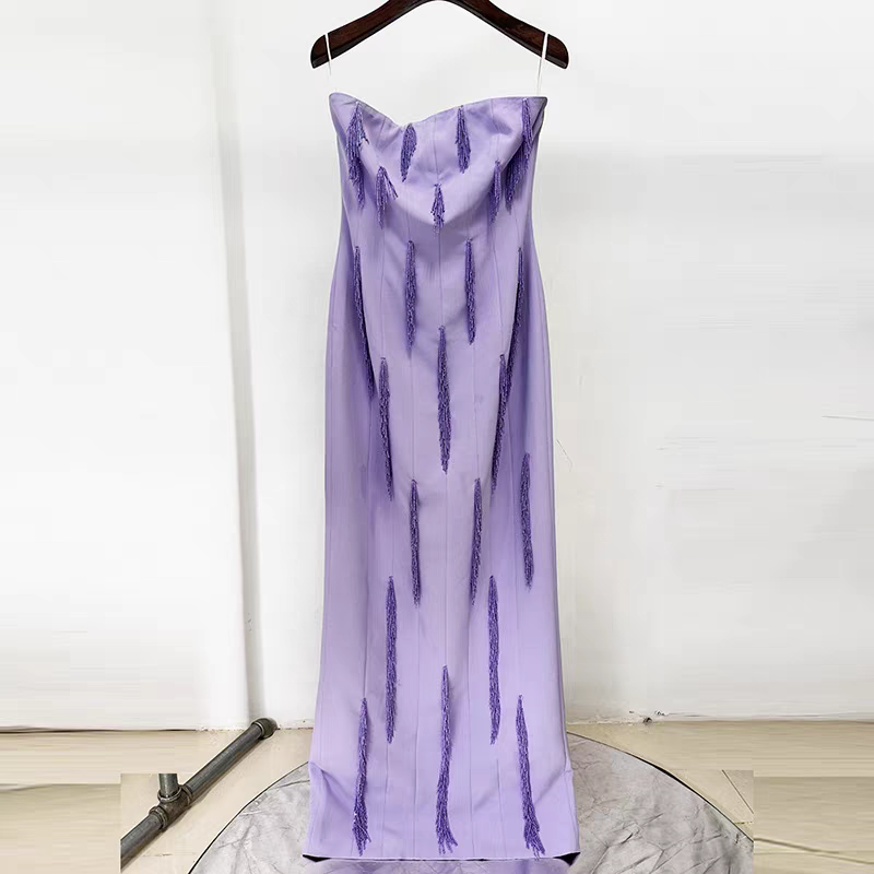 LAVENDER CASCADE DRESS