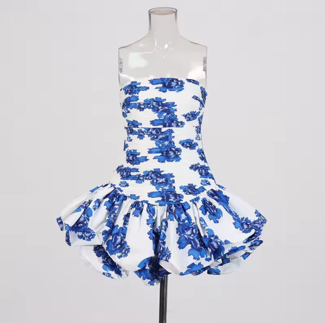 LUXE BLOOM BUBBLE DRESS