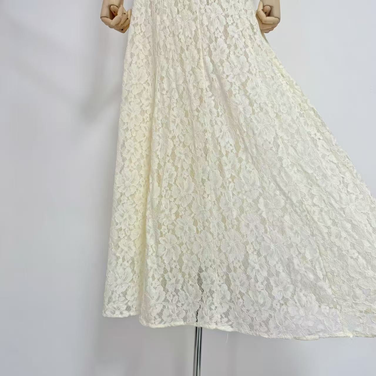 THE ÉLODIE LACE DRESS - IVORY