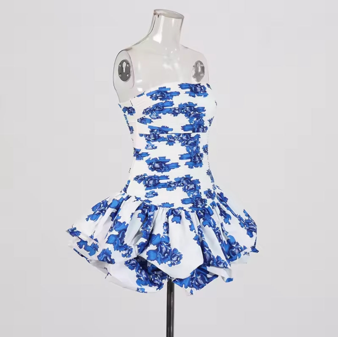 LUXE BLOOM BUBBLE DRESS