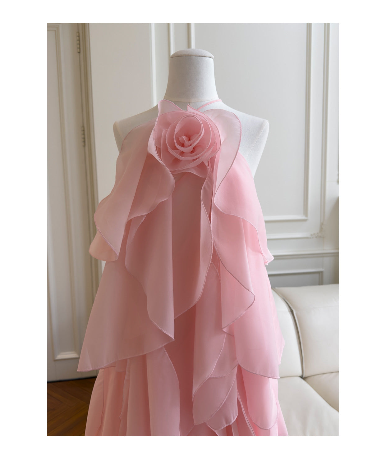 AVELINE RUFFLE DRESS - PINK