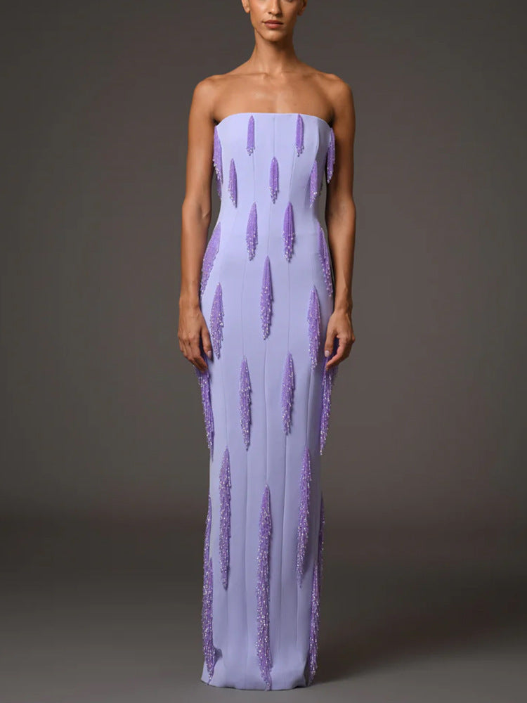 LAVENDER CASCADE DRESS