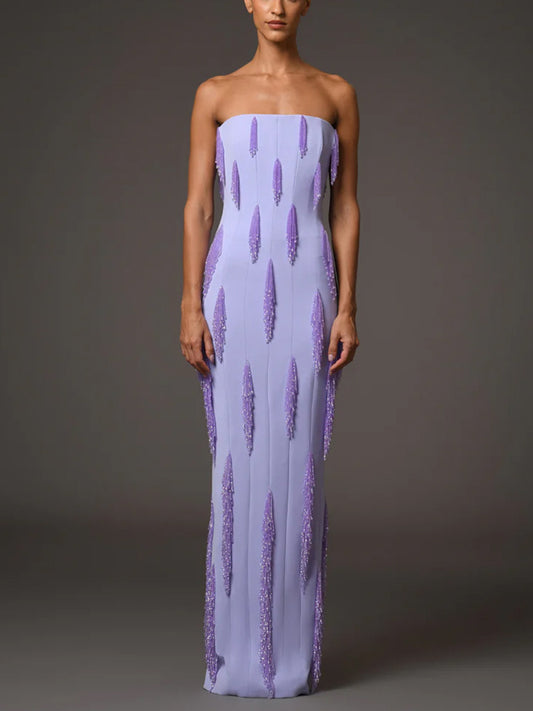 LAVENDER CASCADE DRESS