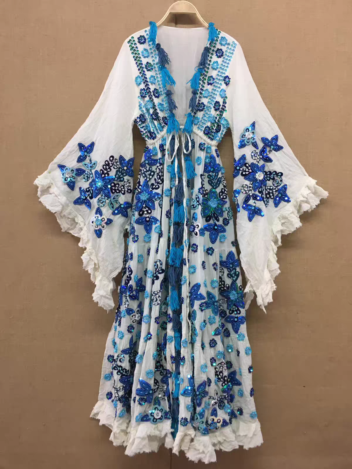 LAGUNA EMBELLISHED KIMONO - IVORY