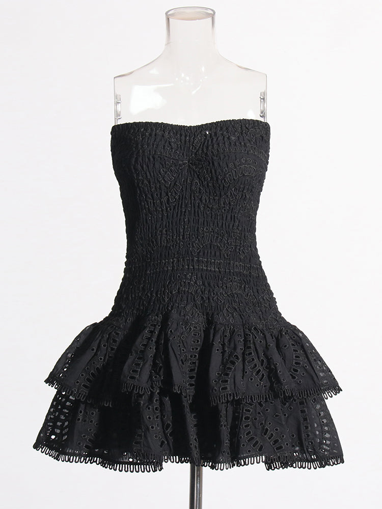 SANTORINI BREEZE EYELET MINI DRESS