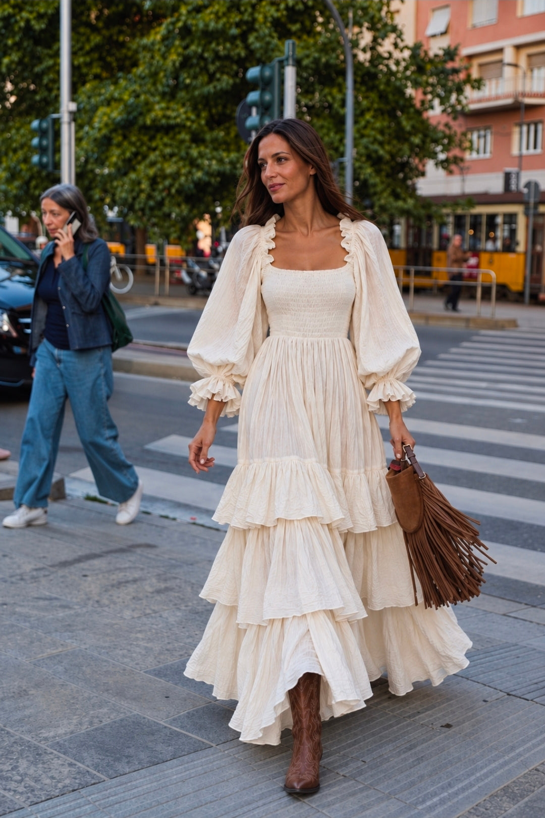 THE ELOISE RUFFLE MAXI DRESS