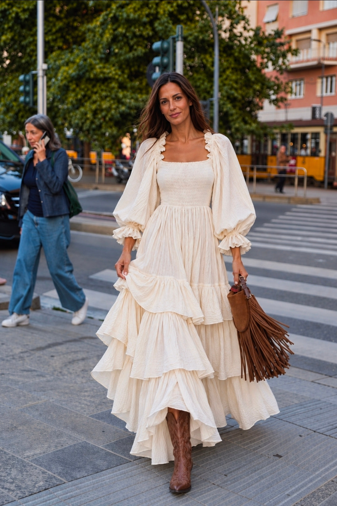 THE ELOISE RUFFLE MAXI DRESS