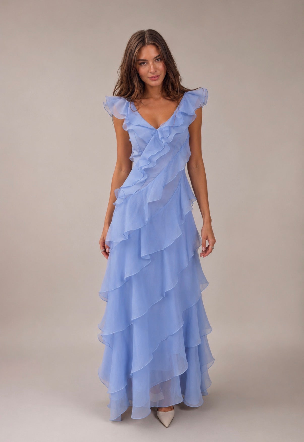 SOLENNE DRESS - BLUE