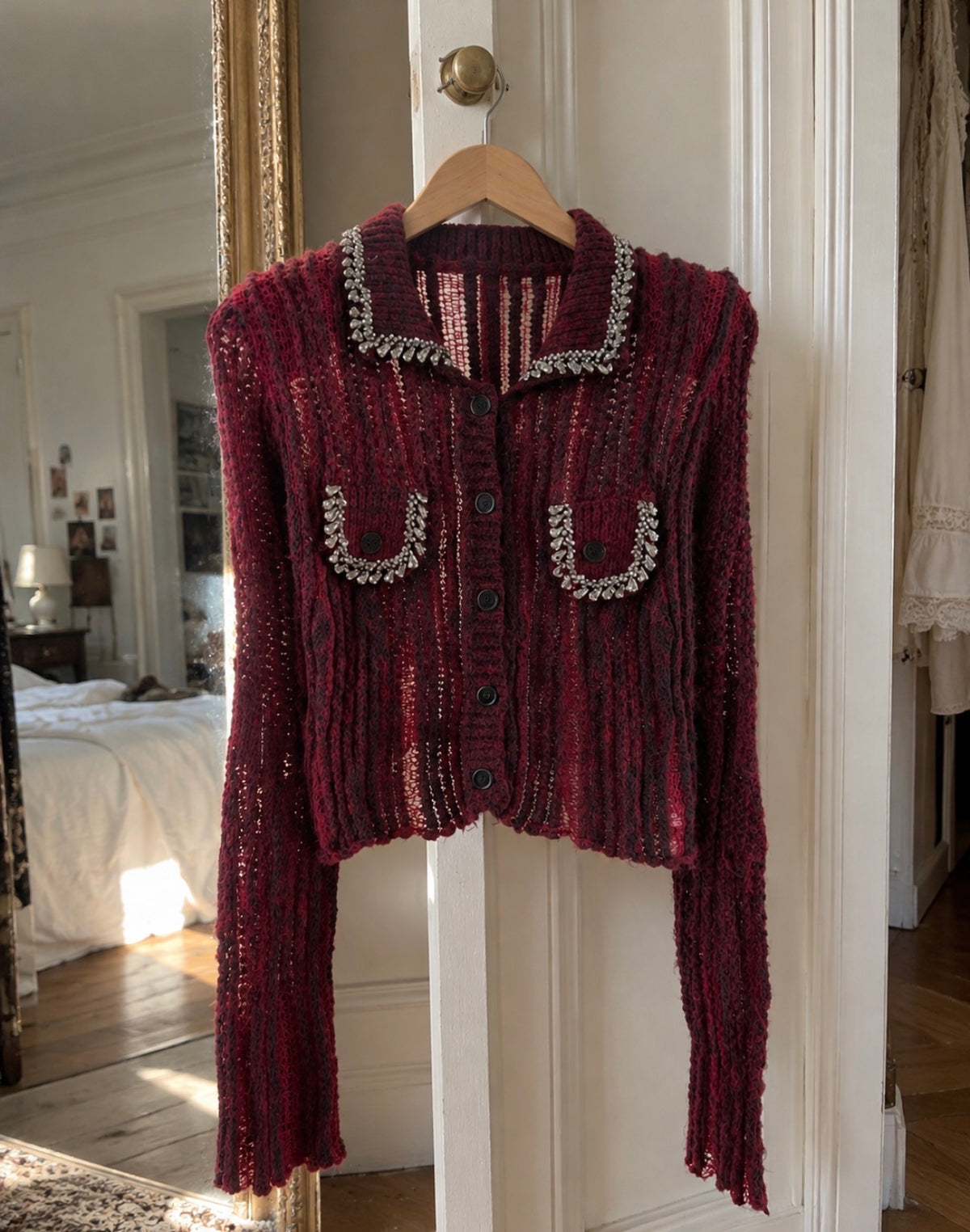 THE BORDEAUX MUSE CARDIGAN
