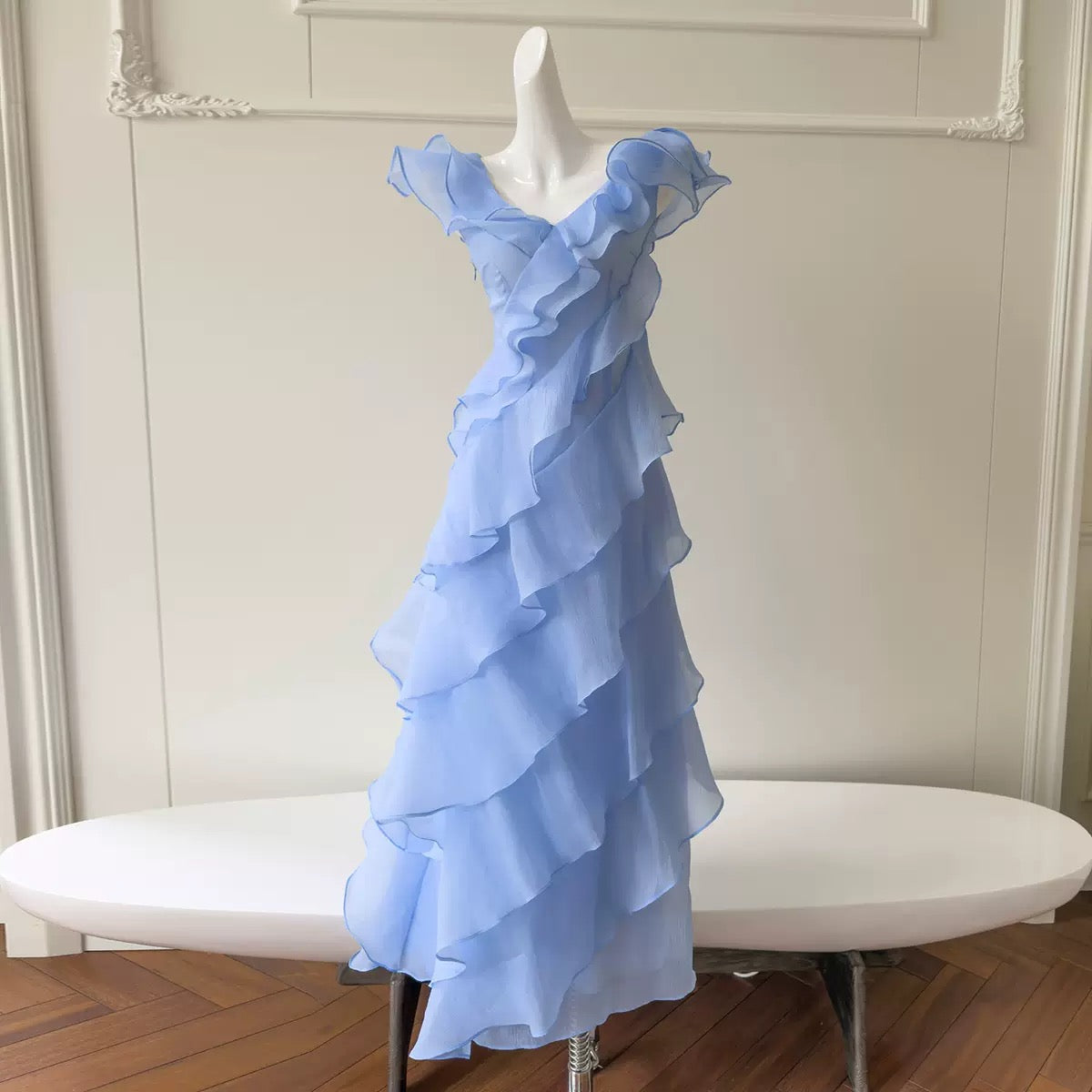 SOLENNE DRESS - BLUE