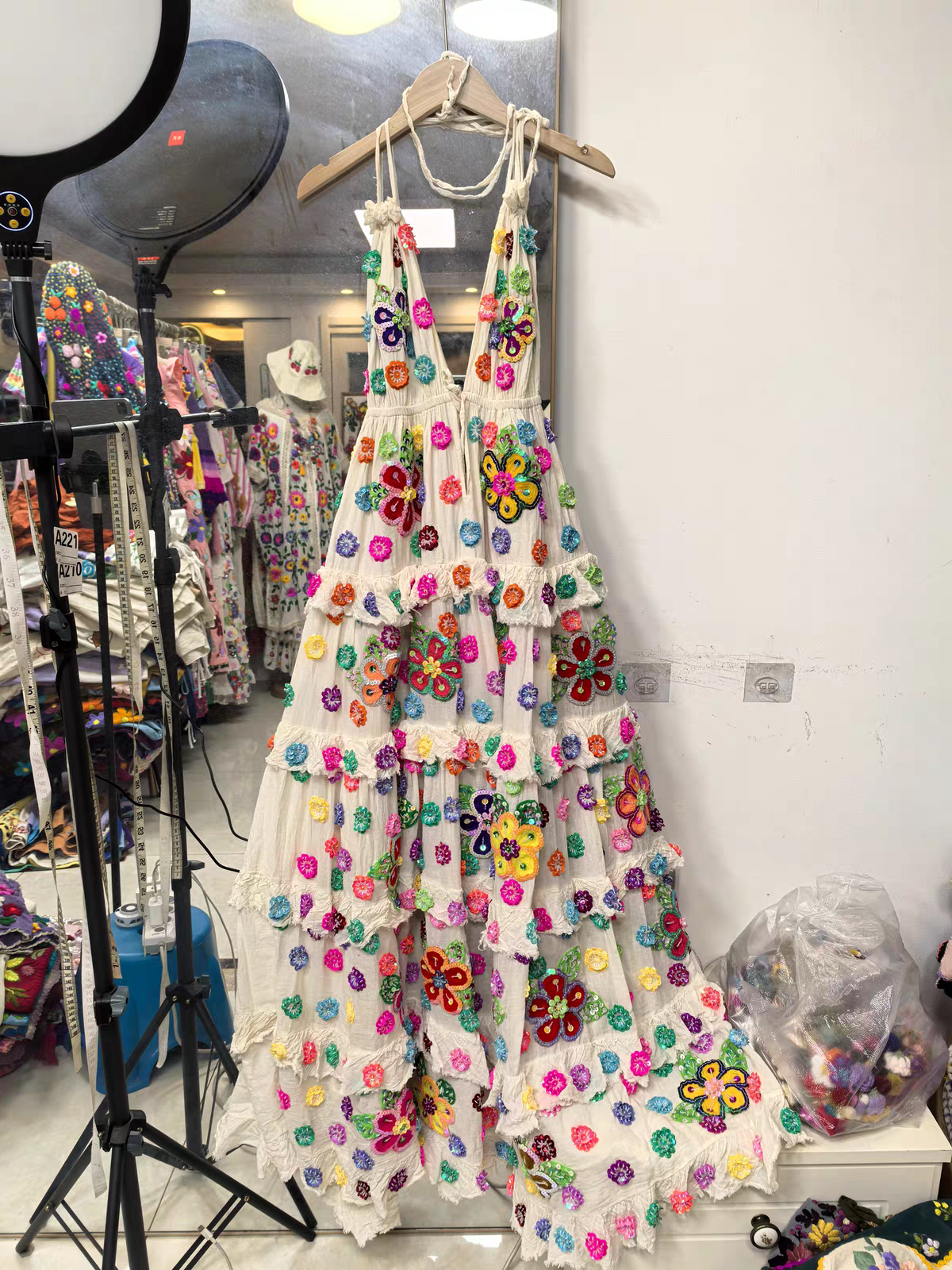 PETAL MOSAIC EMBELLISHED MAXI