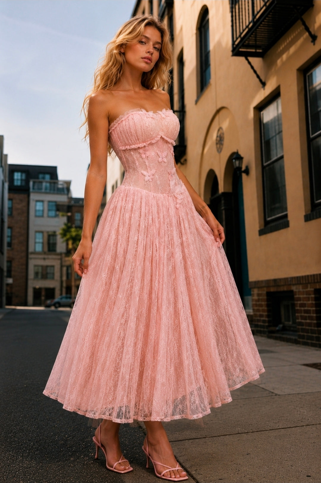 ÉLISE LACE DRESS - PINK