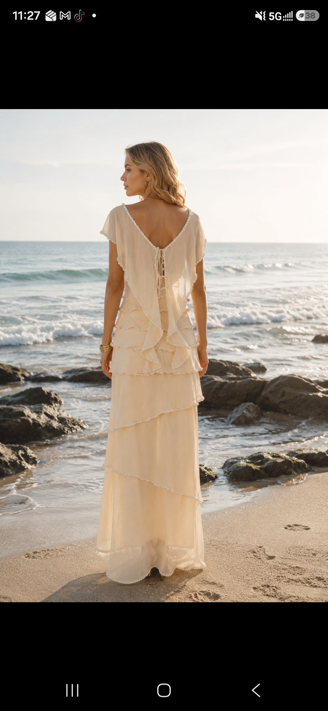 PEARL CASCADE DRESS