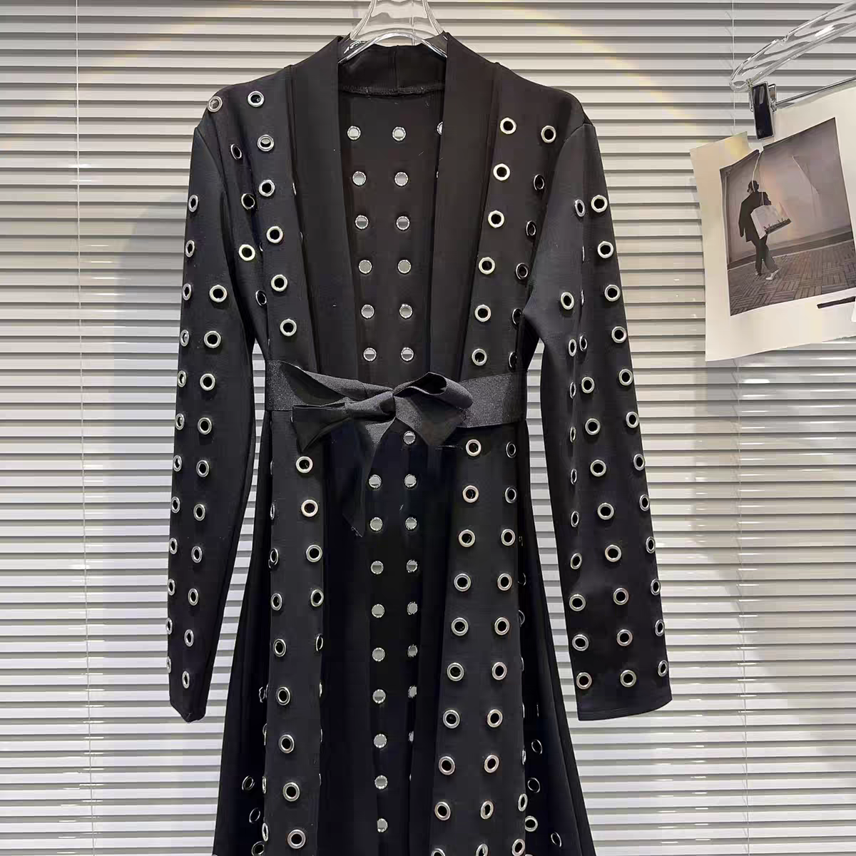 THE ONYX EYELET KIMONO