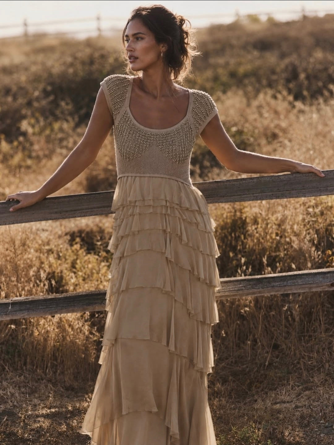 AURIELLE EMBELISHED DRESS