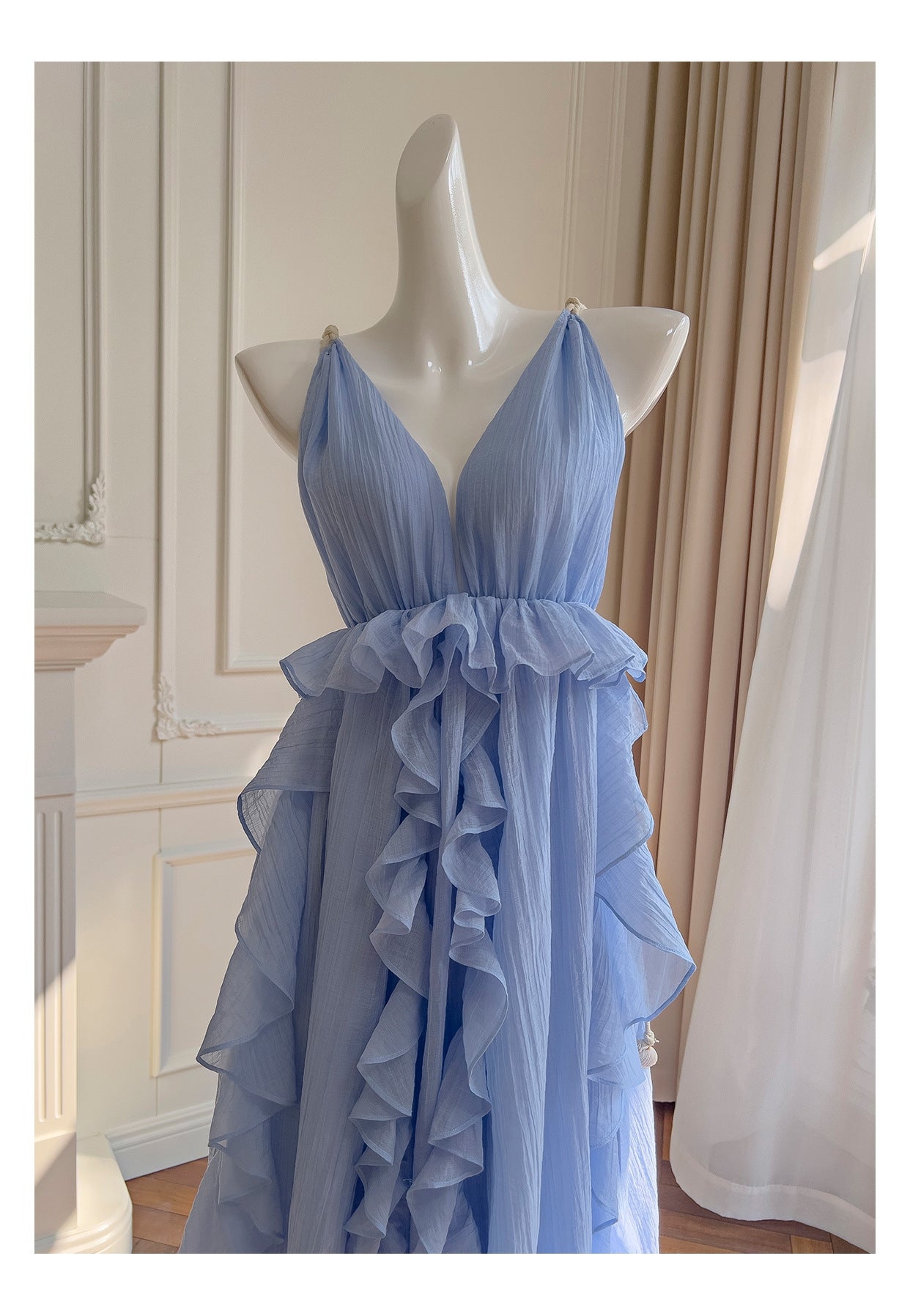 THE OCEAN MUSE DRESS - BLUE