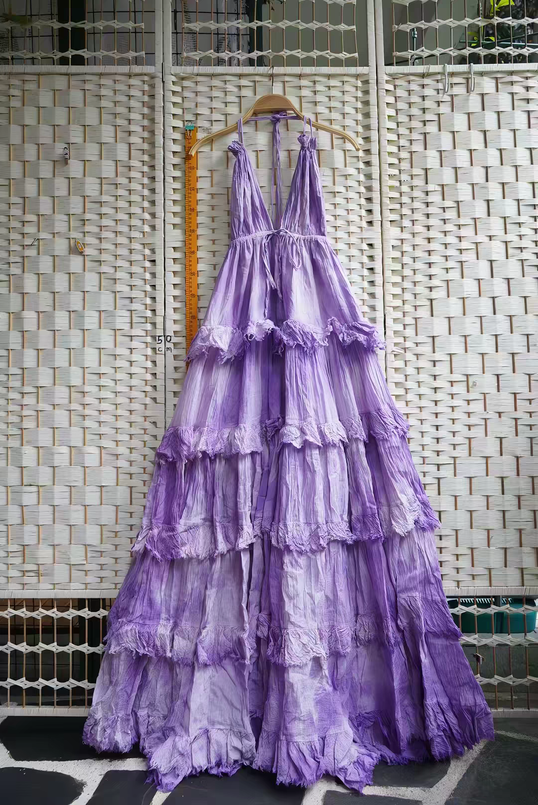 OCEANA RUFFLE DRESS - PURPLE