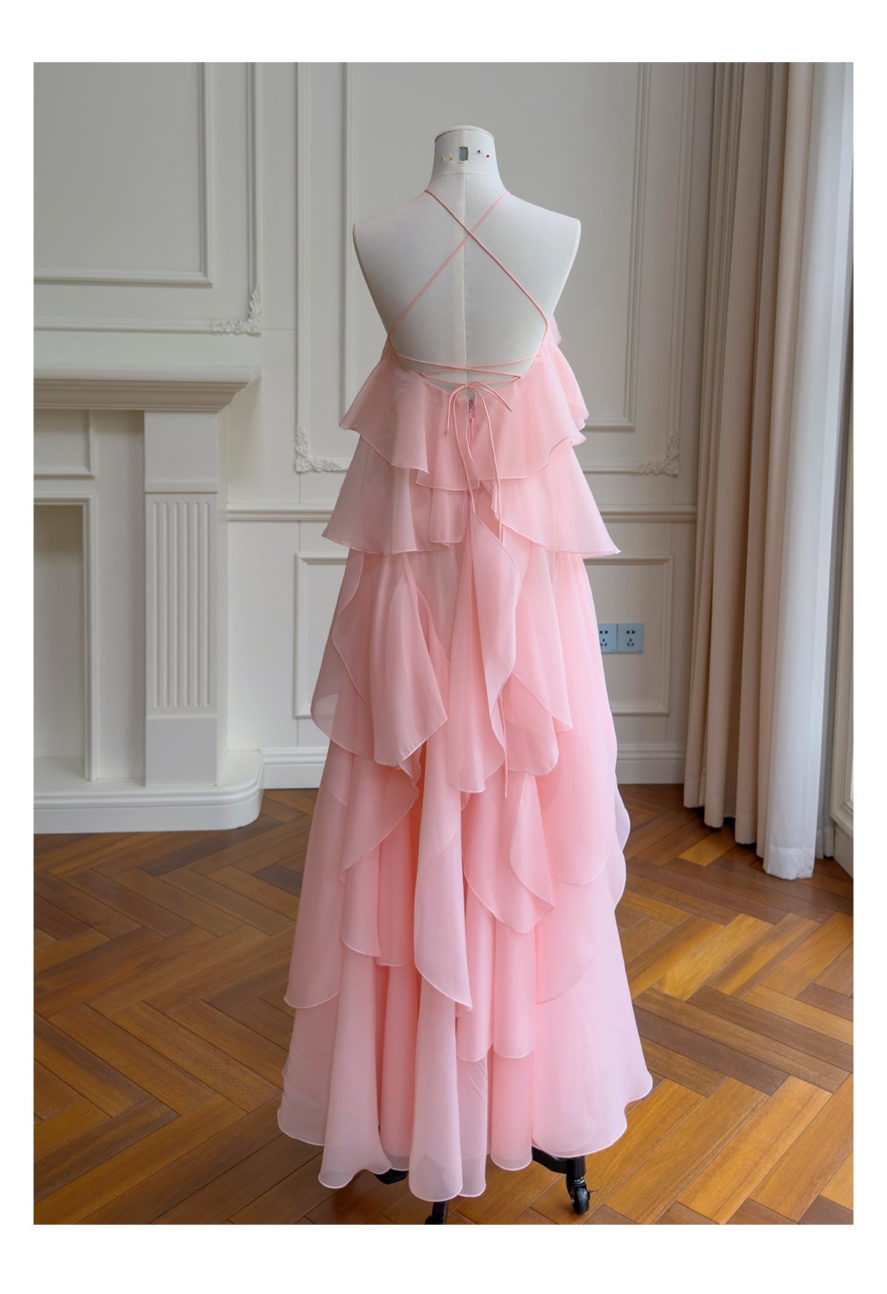 AVELINE RUFFLE DRESS - PINK