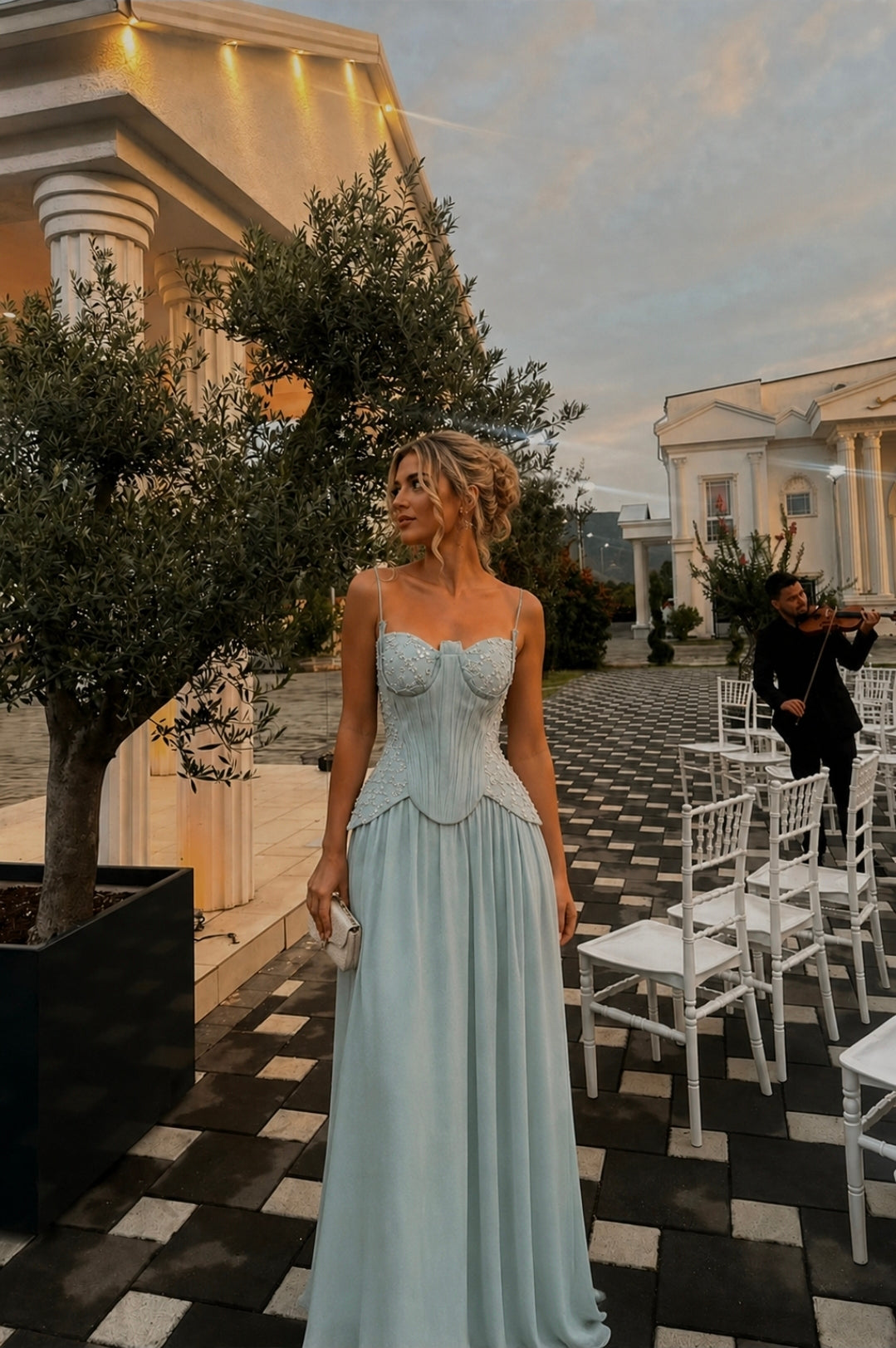 FROSTED PETAL DRESS