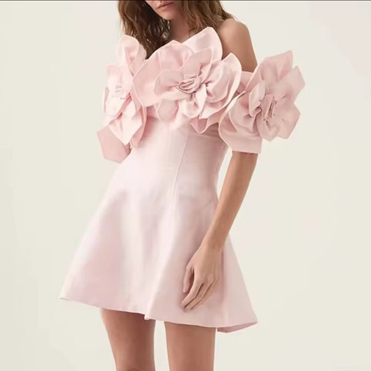 FLORAL EMBRACE OFF-SHOULDER DRESS