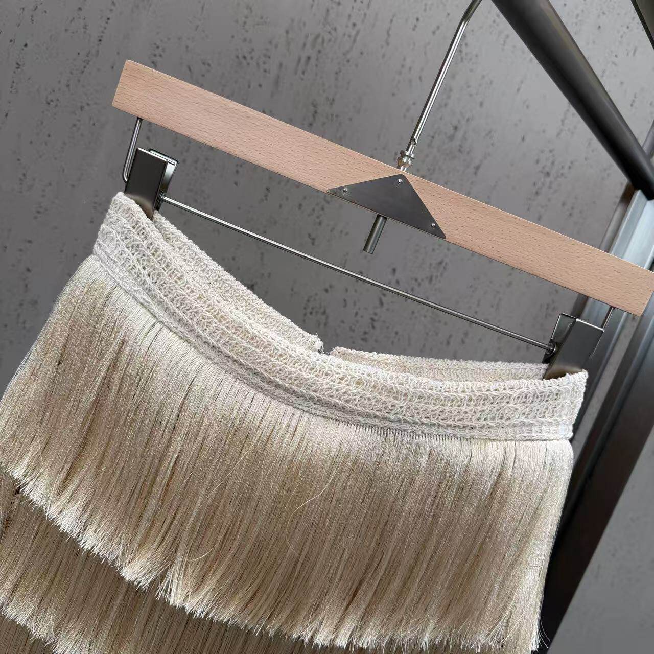 IVORY CASCADE FRINGE SKIRT