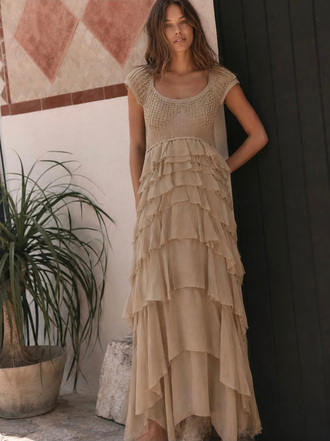 AURIELLE EMBELISHED DRESS