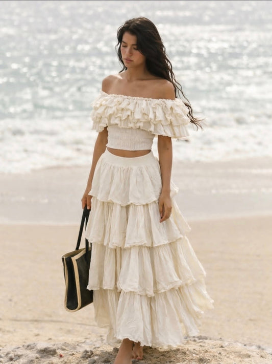 SOLEA RUFFLE SKIRT