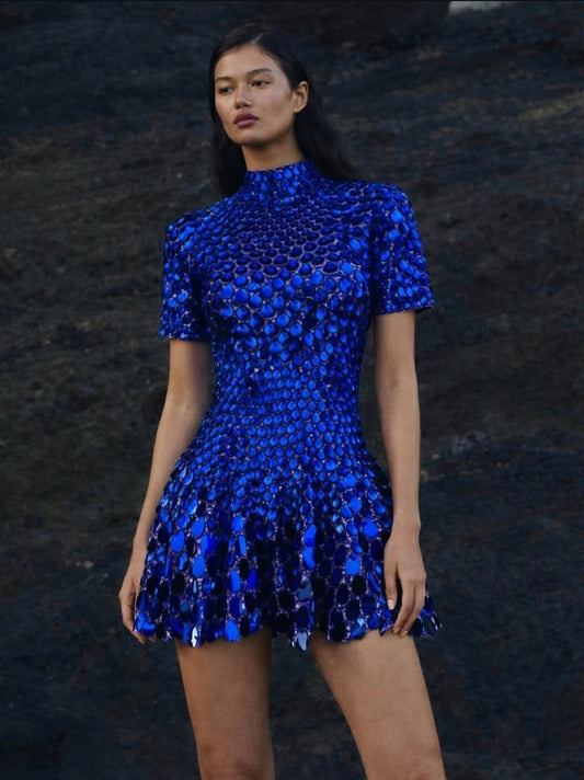 ÉLYSÉE EMBELLISHED MINI - ROYAL BLUE