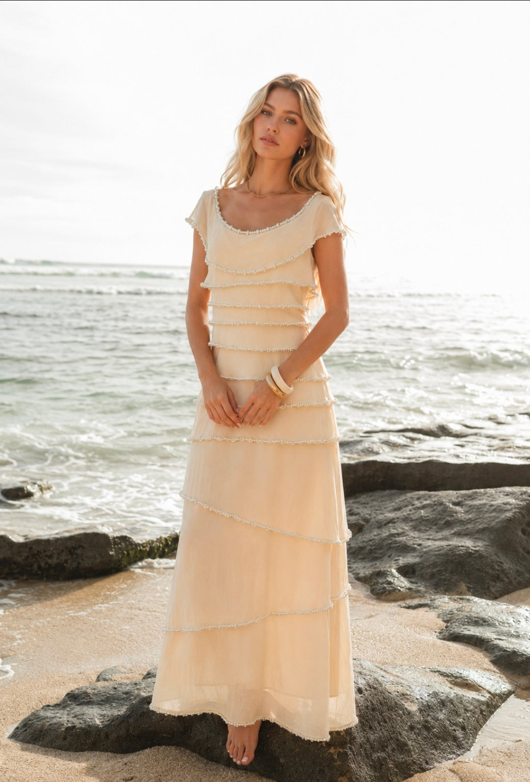 PEARL CASCADE DRESS