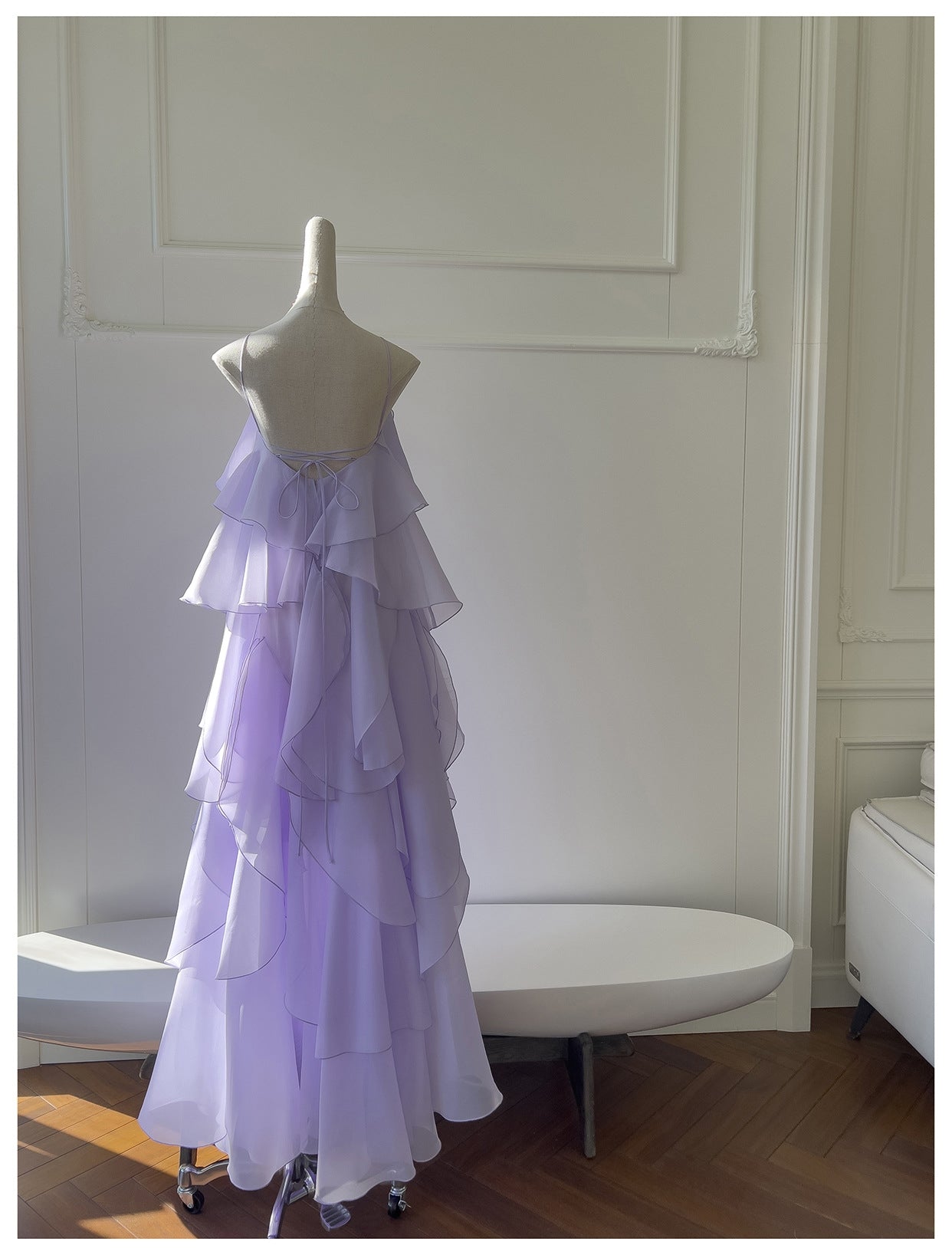 AVELINE RUFFLE DRESS - PURPLE