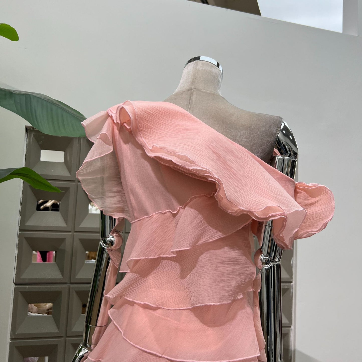 ROSETTE CASCADE DRESS