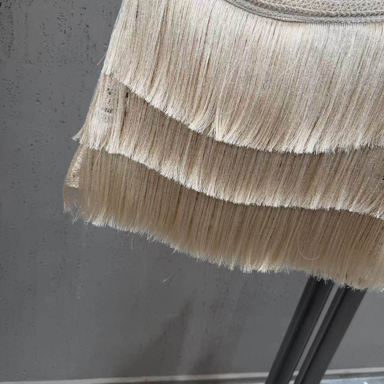 IVORY CASCADE FRINGE SKIRT