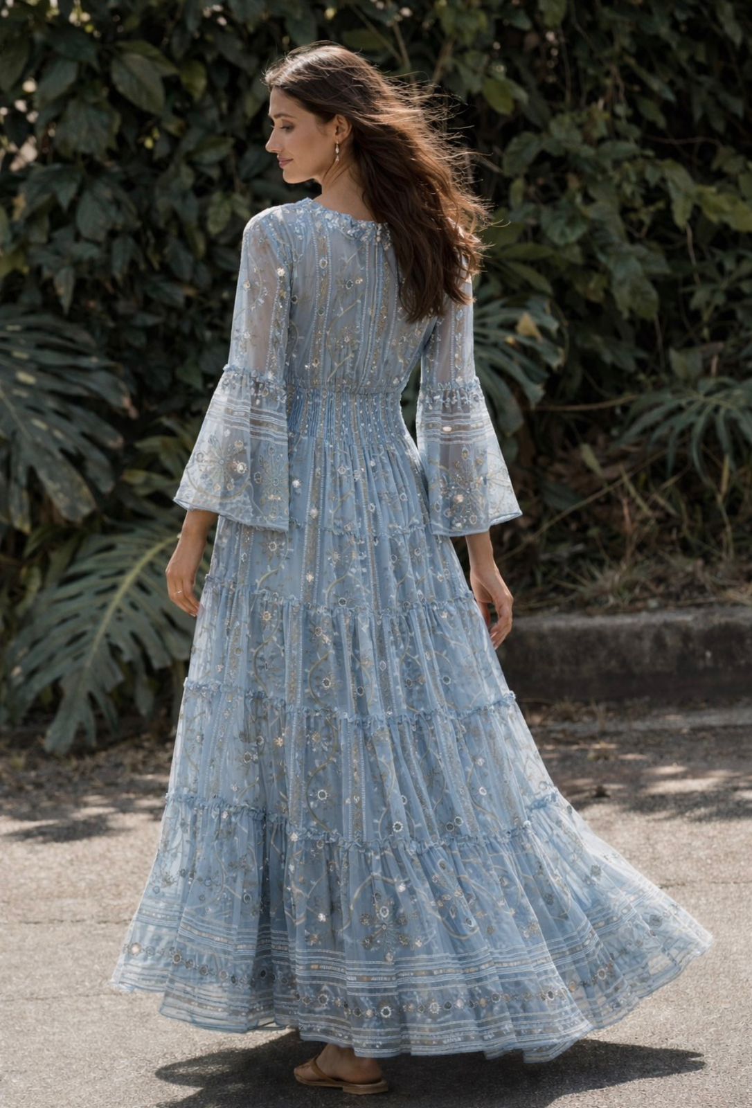 WANDERLUST WHISPER DRESS - BLUE