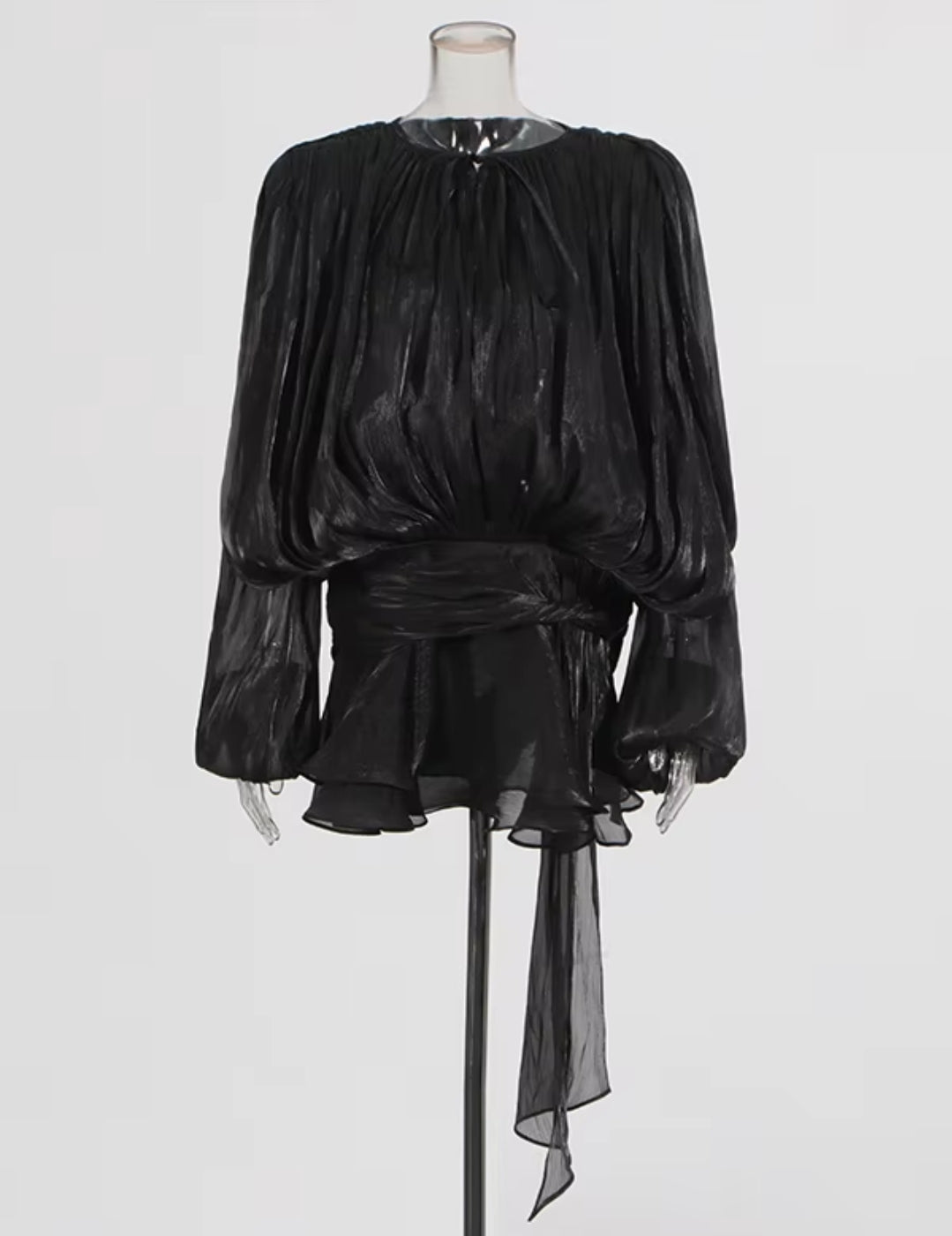 SUNSET WHISPER PLEATED MINI DRESS