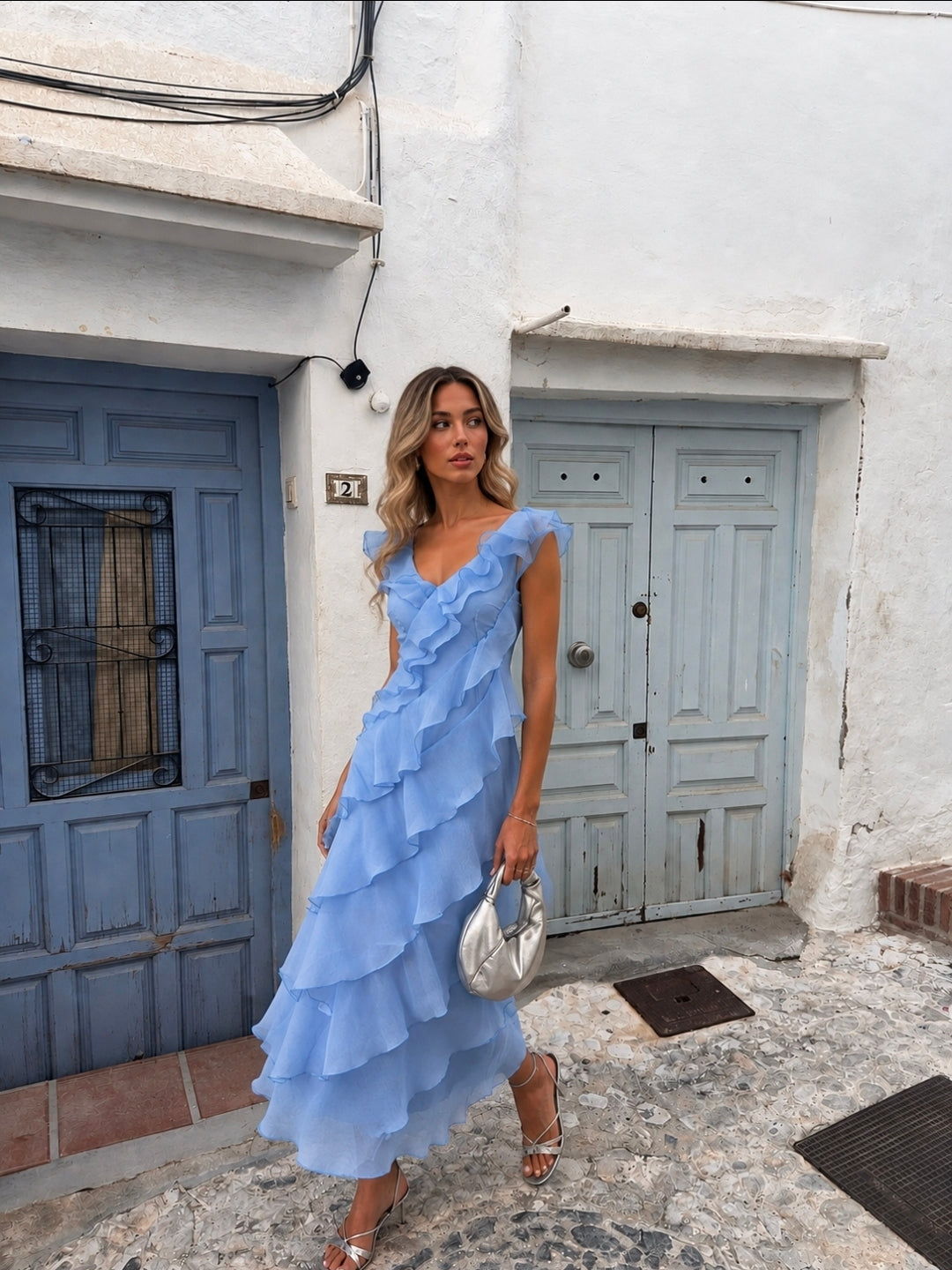SOLENNE DRESS - BLUE