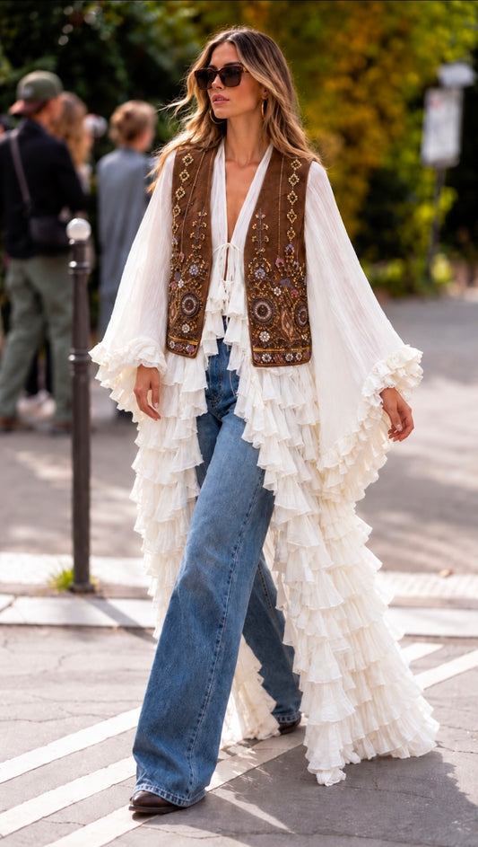 THE SOLARA EMBELLISHED VEST