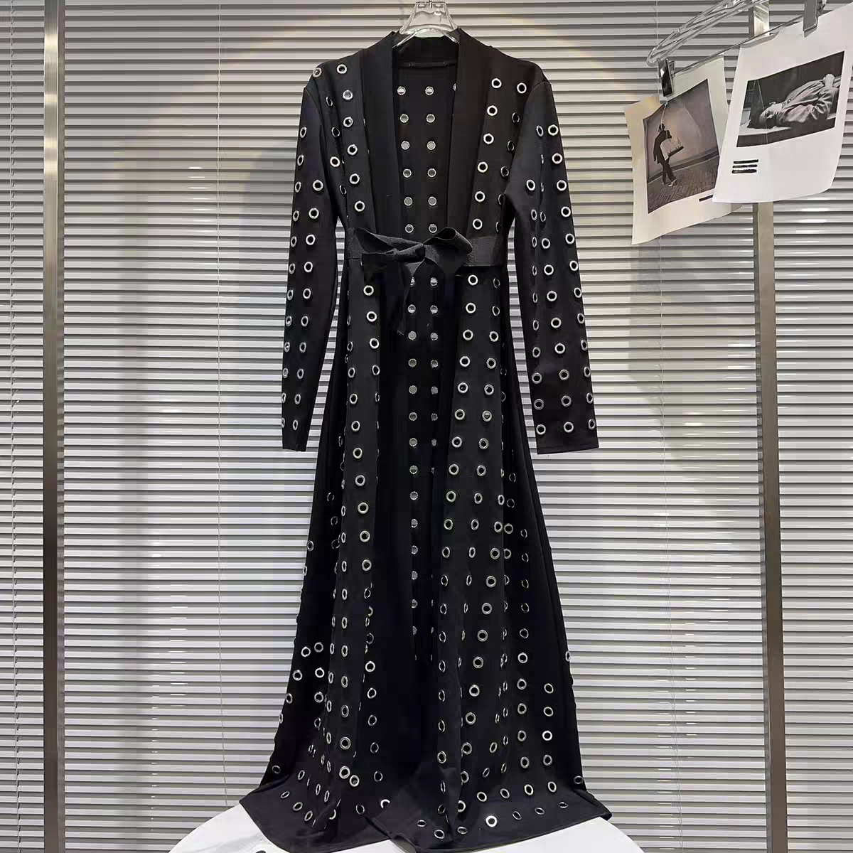 THE ONYX EYELET KIMONO